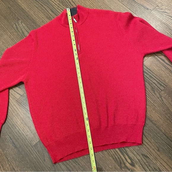 Hawico Scotland KEMNAY 1/4 ZIP TWO TONE PULLOVER Large 100% Pure Cashmere - Picture 9 of 14